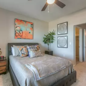 Bedroom with ceiling fan