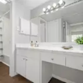 Bathroom with large countertop space