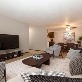 Living Room & Dining Area at  Montreal Courts