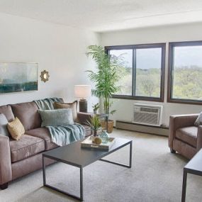 Living Room at Cambridge Towers Apartments