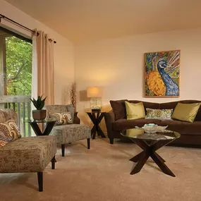 Living Room Side - Mansfield Woods Apartments
