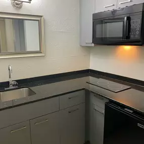 Kitchen with granite countertops