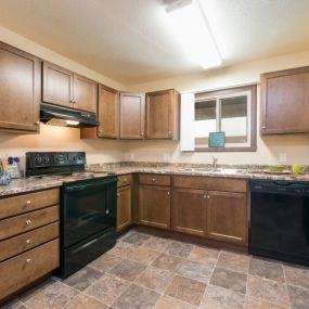 Kitchen with Black Appliances