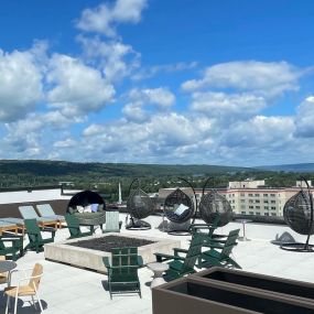 Rooftop Terrace With Views of Cayuga Lake