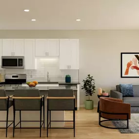 Kitchen & Living Area