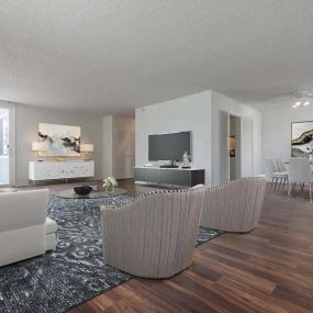 Living room at Park Avenue Apartments