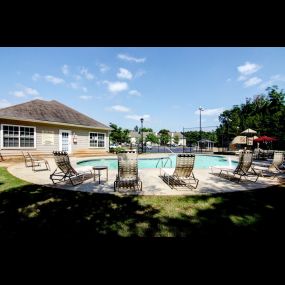 pool with lounge chairs