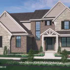 The Devonshire (elevation 2E) model home in our Shelby Township New Construction Homes