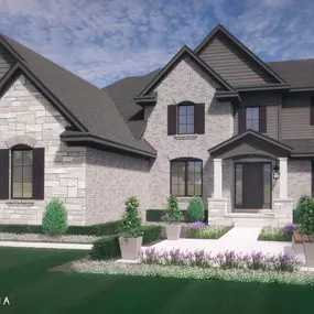 The Pinehurst (elevation A) model home in our Shelby Township New Construction Homes