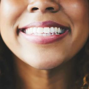 Happy woman with clean teeth