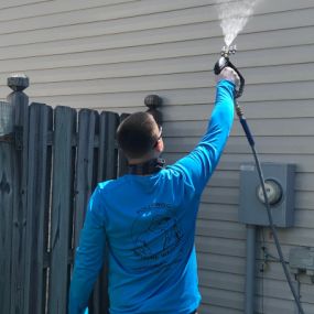 WITH OUR EXTERIOR HOUSE WASHING PROCESS, YOUR HOME WILL BE THE CLEANEST IN THE NEIGHBORHOOD.