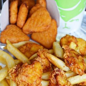 Chicken Nuggets, Fries & Mac Bites