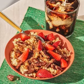 Steel Cut Oatmeal & Iced Coffee