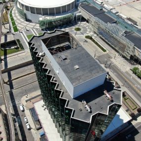 Crown Plaza with a new roof from GC Commercial Roofing System