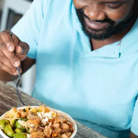 Man Enjoying a Healthy Bowl