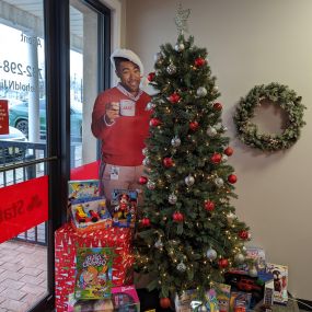 Office Christmas Tree for Toy Trunk fundraiser!