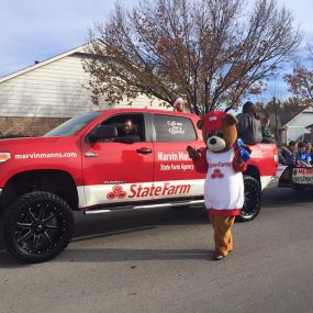 Handing out Candy and gifts during the holidays!