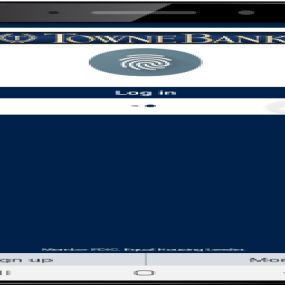 TowneBank Mobile Banking Login Screen