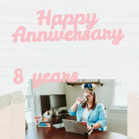 Today we celebrate 8 years with our amazing office manager Brittany, the calm in the chaos and my right hand. You’re also a friend, my go-to for everything, and Penny and Piper’s godmother. Grateful to work with you and excited for more years ahead!