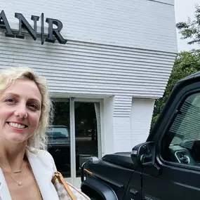 Ashley-Nicole Russell, P.A in front of our Raleigh location!