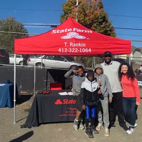 Supporting our local youth football and engaging with the community!