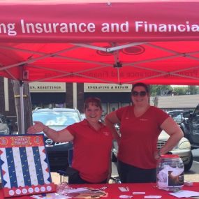 Our booth setup for the Street Fair