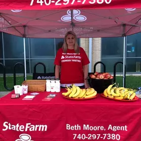 Stop by our booth today and get your free banana and quote!