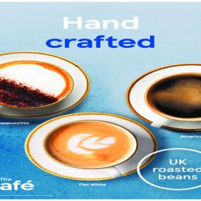 Hand crafted coffee range at Tesco Cafe