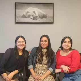 A little Team Yi Fun Fact: While we are all like family here at the office, did you know our own trio of the Joya sisters are part of Team Yi!? From left to right: Chika, Tania and Lydia!
Chika, who is new to our service team is smart, outgoing, loves to spend time with her family and little king kitten, Nieto. You'll see her in the front of our lobby when stopping by our office ready to help you! 
Tania is one of our Senior Service Dept Team Members. You can find her here at office ready to hel