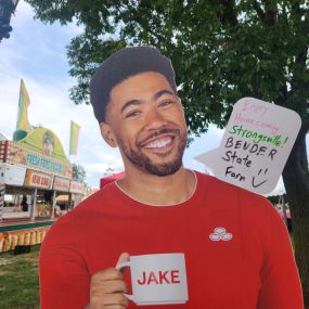 Strongsville Chamber of Commerce Homecoming in full swing!
Jake was taking in the sights and smells with some of his admirers.
Strongsville Chamber Jake asked if our sign could please be red and white next year?