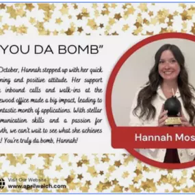 ????You Da Bomb Alert ???? 
Shoutout to Hannah for being “Da Bomb!”