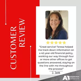 Testimonial Tuesday! Stop by or call our State Farm office today!