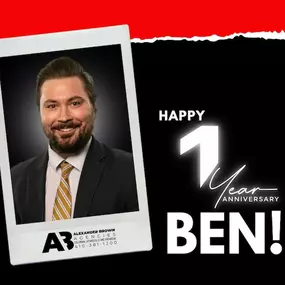 Celebrating one year of having Ben on our team!  Happy Anniversary, Ben!