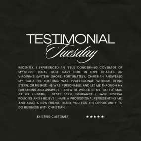 Happy Testimonial Tuesday, everyone! We love hearing from our amazing customers about their experiences with us. If you've had a positive experience, we would love for you to share it. Your feedback means the world to us!