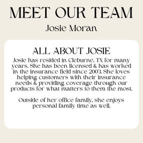 Meet our team - Josie Moran