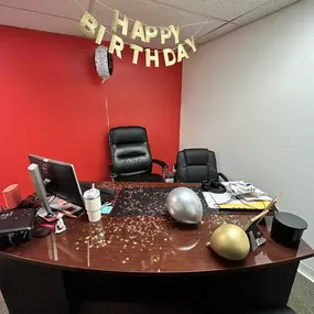 When you come back to your office after taking a birthday off!