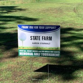 Aaron Starwalt State Farm Insurance agent one of the proud sponsors of the memorial golf tournament