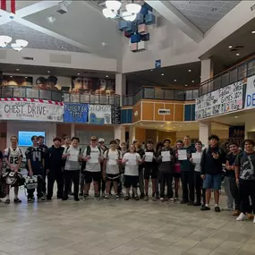 The Skyview freshman football team plays their final game of the season tomorrow against Camas. Tonight was the final team dinner. @harley.starwalt 1st year as team manager was a success. Let’s celebrate with pizza!  Lots of pizza. Big thanks to Jason Fish @whooor_   Piehole Pizzeria and the team moms! @megantron84 The agency donated the ???? for the team tonight.  Roll Storm ⚡️Beat Camas ????