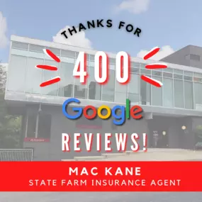 We want to say thank you to all who helped us reach 400 Google Reviews! Your feedback and testimonials motivate us to continue providing exceptional insurance services and personalized assistance in and around Brentwood, Tennessee.