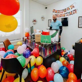 In October we celebrate Birthdays. Shout out to my amazing Team for the great gifts, cake and for turning my office into a balloon pit. ????