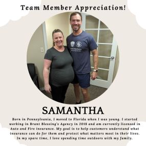 Despite today being her due date, Samantha selflessly chose to come in this morning to take care of our customers. We want to express our appreciation for her unwavering commitment to our customers.