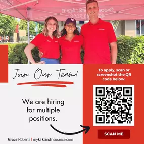 Join Team Grace Roberts! We’re hiring multiple positions for dedicated and passionate individuals who want to make a difference in the world of insurance. Ready to take your career to the next level? Apply now!