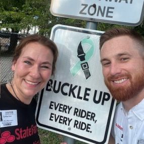 We installed seatbelt awareness signs at Waltrip High School today, thanks to the Kailee Mills Foundation. A big shoutout to Cindy, my State Farm counterpart, for saving the day with a ride and jumpstarting my truck after a dead battery! Always remember to buckle up and drive safely—your loved ones depend on you.