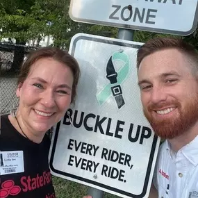 We installed seatbelt awareness signs at Waltrip High School today, thanks to the Kailee Mills Foundation. A big shoutout to Cindy, my State Farm counterpart, for saving the day with a ride and jumpstarting my truck after a dead battery! Always remember to buckle up and drive safely—your loved ones depend on you.