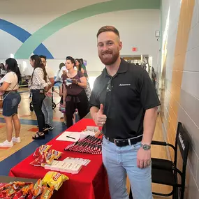 We had so much fun passing out goodies at Andre' Elementary! I'd like to thank their PTO for having us out and letting us interact with  everyone. I hope they had as much fun as we did. Go Leopards!