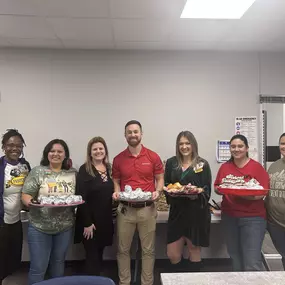 Thank you Kyle Jungels with state farm for providing breakfast for our amazing Andre' staff. The staff all enjoyed and were thankful for their Jersey Bagel breakfast sandwiches.