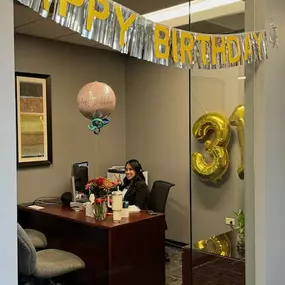 Happy Birthday, Abby! We never pass up a time to say Happy Birthday at our State Farm office!