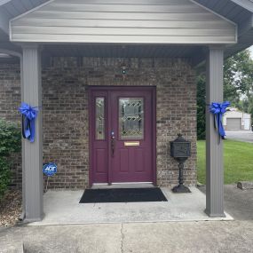 We are all ready for National Night Out, are you? We still have lots of blue light bulbs to give out, so you can be ready, too! Stop in and see us! Thank you to Dave’s Flower Shop for the ribbons!