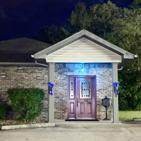 We are all ready for National Night Out, are you? We still have lots of blue light bulbs to give out, so you can be ready, too! Stop in and see us! Thank you to Dave’s Flower Shop for the ribbons!