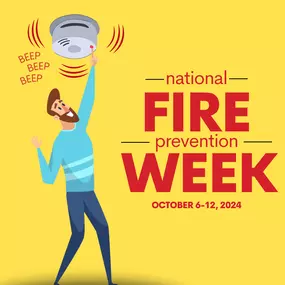 Fire Prevention Week (FPW) is October 6th - 12th, 2024. This year’s FPW campaign, “Smoke alarms: Make them work for you!” strives to educate everyone about the importance of having working smoke alarms in the home. Take action now by testing your alarms, replacing old and unresponsive alarms, and installing alarms in key areas of your home.